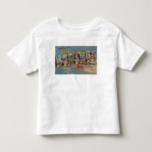 Große Buchstabe-Szenen - Dare County Strände, NC Kleinkind T-shirt