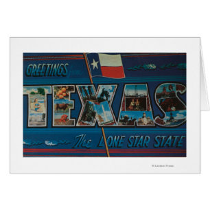 Große Buchstabe-Szenen Texas (Einzig-Stern Flagge)