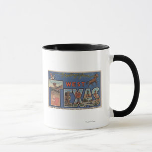 Große Buchstabe-Szenen Texas (Western) Tasse