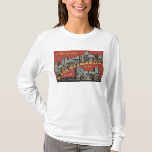 Große Buchstabe-Szenen - Yellowstone Nationalpark, T-Shirt (Vorderseite)