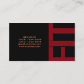 Große Buchstaben PASSTEN moderne Abdeckung des Visitenkarte (Rückseite)