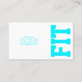 Große Buchstaben PASSTEN weißes Cyan-blaues des Visitenkarte (Rückseite)