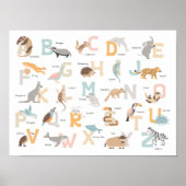 Große Buchstaben Tieralphabeten Kinder Poster (Vorne)