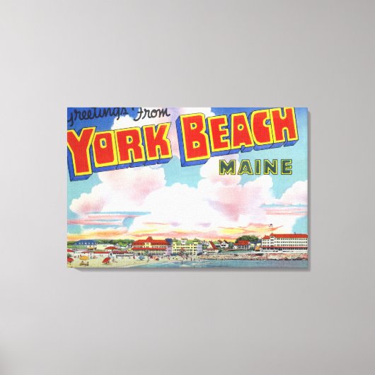 Große Buchstabenszenen, Gruß aus Leinwanddruck (Vorderseite)