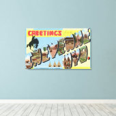 Große Buchstabenszenen, Gruß aus Leinwanddruck (Insitu (Holzboden))