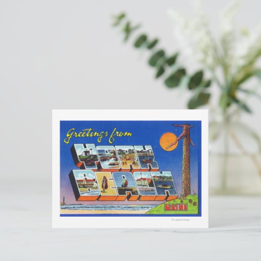 Große Buchstabenszenen, Gruß aus Postkarte (Stehend Vorderseite)