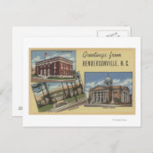 Große Buchstabenszenen - Hendersonville, NC Postkarte (Vorne/Hinten)