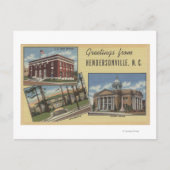 Große Buchstabenszenen - Hendersonville, NC Postkarte (Vorderseite)