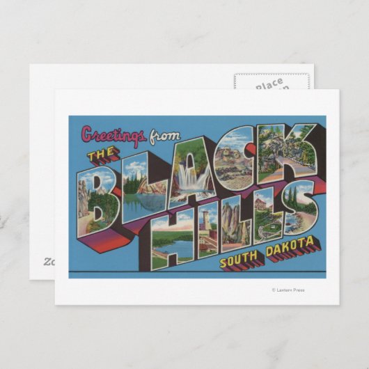 Große Buchstabenszenen - Schwarze Hügel, SD Postkarte (Vorne/Hinten)