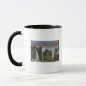 Große Buchstabenszenen - Smoky Mts. Nat'l Park, TN Tasse (Links)