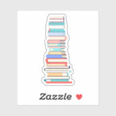 Große Buchstapel Aufkleber (Blatt)