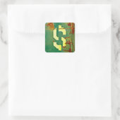 Große Bucks Quadratischer Aufkleber (Tasche)
