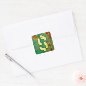 Große Bucks Quadratischer Aufkleber (Umschlag)