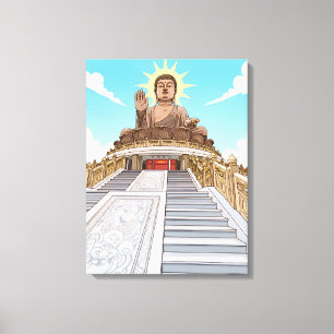 Große Buddha-Statue Leinwanddruck