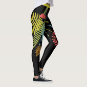 Große, bunt gestylte Blume Leggings (Rechts)