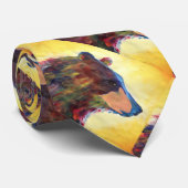 Große bunte abstrakte Bärn-Kunst Krawatte (Gerollt)