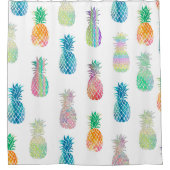 große bunte Ananas Muster Duschvorhang (Vorderseite)