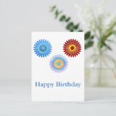 Große bunte Blume Postkarte (Stehend Vorderseite)