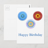 Große bunte Blume Postkarte (Vorne/Hinten)