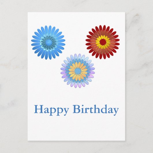 Große bunte Blume Postkarte (Vorderseite)