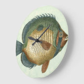Große bunte Fische Große Wanduhr (Winkel)