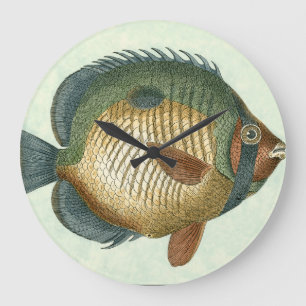 Große bunte Fische Große Wanduhr