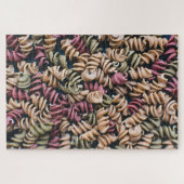 Grosse bunte Fusilli Pasta Puzzle (Horizontal)