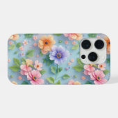 Große bunte Papierblumen iPhone Hülle (Rückseite (Horizontal))