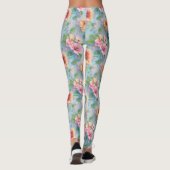 Große bunte Papierblumen Leggings (Rückseite)