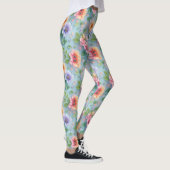 Große bunte Papierblumen Leggings (Rechts)