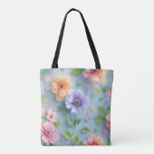 Große bunte Papierblumen Tasche (Rückseite)