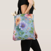 Große bunte Papierblumen Tasche (Von Nahem)