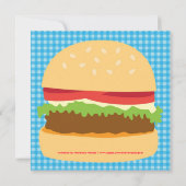 Große Burger GRILLEN Einladung (Rückseite)