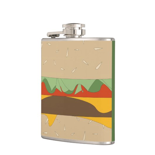Große Burger-Übernahme-Flasche Flachmann (Links)