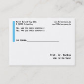 Große Businesskarten Visitenkarte (Rückseite)