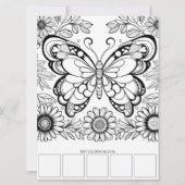 Große Butterfly-Farbkarten Entspannungswerkzeuge Einladung (Vorderseite)