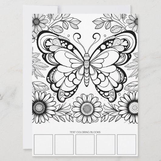 Große Butterfly-Farbkarten Entspannungswerkzeuge Einladung (Vorderseite)