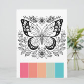 Große Butterfly Farbkarten Kunst-Therapie Einladung (Stehend Vorderseite)