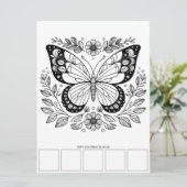 Große Butterfly Farbkarten Kunst-Therapie Einladung (Stehend Vorderseite)