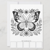 Große Butterfly Farbkarten Kunst-Therapie Einladung (Vorderseite)