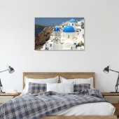 Große Canvas Print - Santorini Griechenland Leinwanddruck (Insitu (Schlafzimmer))