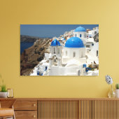 Große Canvas Print - Santorini Griechenland Leinwanddruck (Insitu (Wohnzimmer))