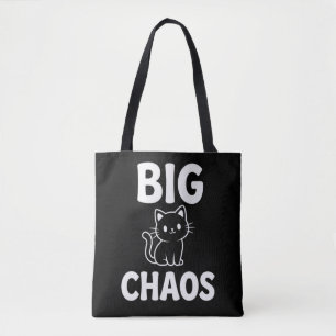 Große Chaos-Katze Süße schwarze Katze Lustiger Tasche