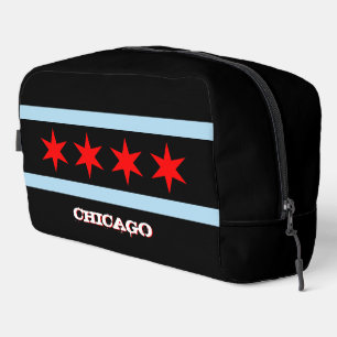 Große Chicago-Tasche, modisch schwarz, Chicago-Fla Waschbeutel
