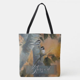 Grosse Chickadee-Tasche (Originalkunst) Tasche