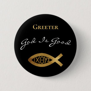 Große Christliche Kirche Gott ist gut moderne Sch Button