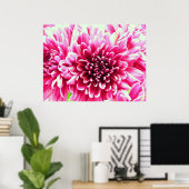 große chrysanthemum rosa Blume Leinwand Poster (Heimbüro)