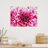große chrysanthemum rosa Blume Leinwand Poster (Küche)