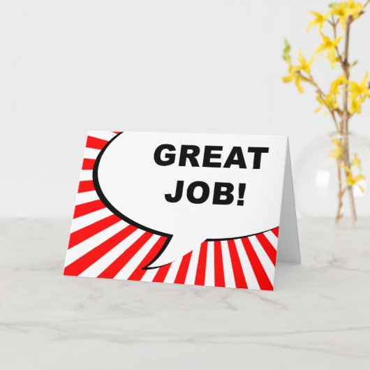 große Comic-Blase Karte (Gelbe Blume)