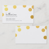 GROSSE CONFETTI SPOT Moderne fette Imitate Goldfol Visitenkarte (Vorne/Hinten)